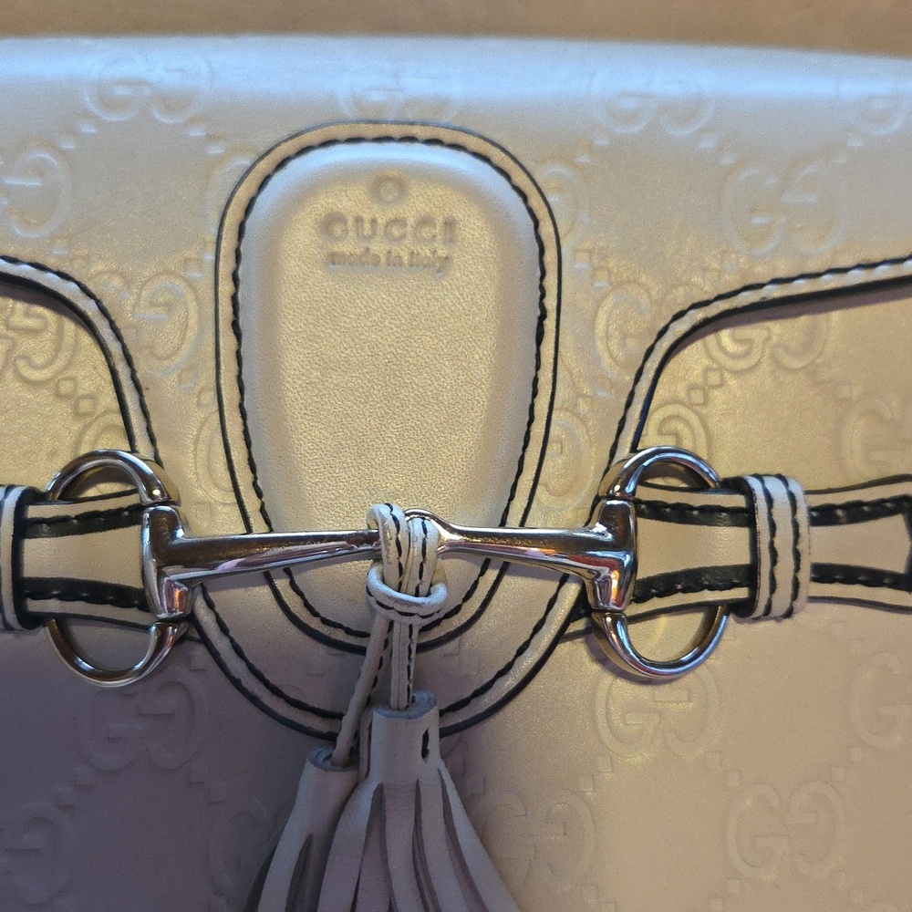 Gucci‎ Silvie White Shoulder Bag with Silver Accents - Picture 4 of 10